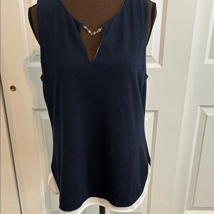 Crosby. Blue Sleeveless Top w/ metal detailing 💙